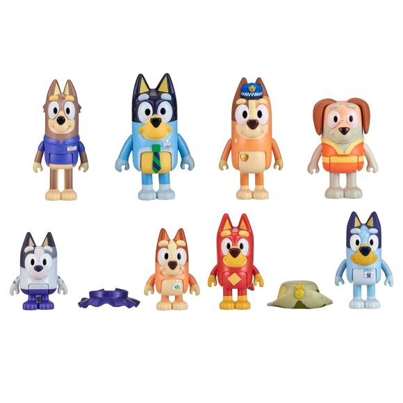 Bluey Gotta Be Done Work Pack 2.5-3 inch Action Figures 8 Pieces - Picture 2 of 9